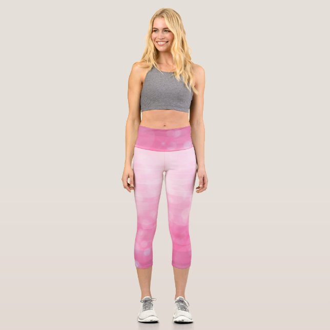 Leggings Capri Rayures dégradées rose pâle    (Recto)