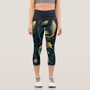 Leggings Capri Récifs dorés