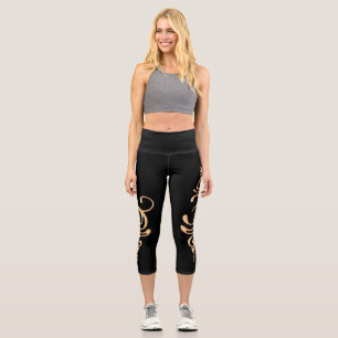 Leggings Capri Respirer en or