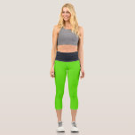 Leggings Capri Ressort vert néon noir haut taille Capris<br><div class="desc">Soyez dans le style avec le Capris noir noir vert Neon printemps!</div>