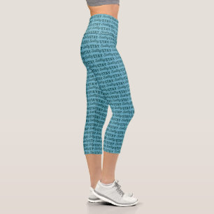 Leggings Capri Restez graphique de plage salé   Vie de surf sarce
