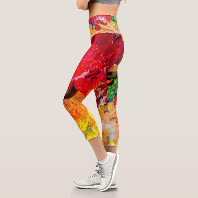 Leggings Capri Résumé de la palette d'artiste (Gauche)