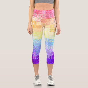 Leggings Capri Rétro Bohème Funky Excentrique Xénogenre Carreaux