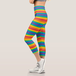 Leggings Capri Retro Rainbows Hauteur Capri Haute Taille