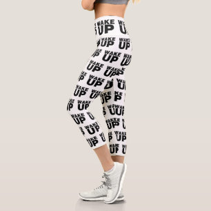 Leggings Capri Réveillez-vous Capris noir haut taille