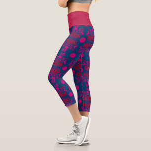 Leggings Capri Robot Chicken Nerd Unicorn