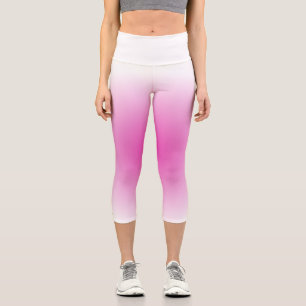 Leggings Capri Rose Blanc Cute Moderne Élégante Modèle femmes