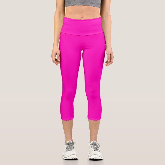 Leggings Capri Rose chaud brillant (Recto)