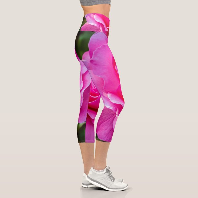 Leggings Capri Rose délicate. (Droite)