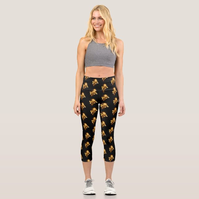 Leggings Capri Rose d'or ( rose d'or ) (Recto)