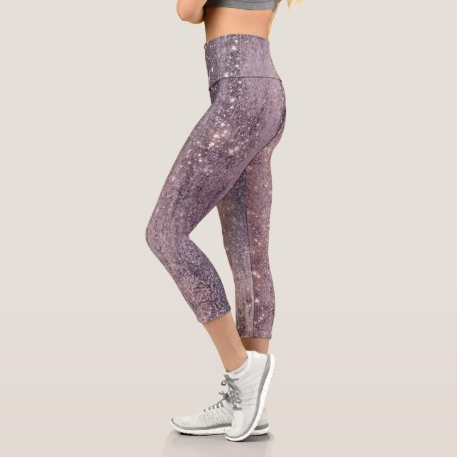 Leggings Capri Rose étincelant  (Gauche)