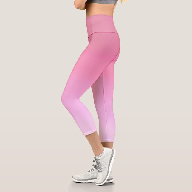 Leggings Capri Rose or moderne et dégradé rose (Gauche)