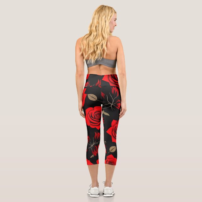 Leggings Capri Roses rouges (Verso)