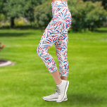 Leggings Capri Rouge Blanc Bleu Feu d'artifice 4 juillet patrioti<br><div class="desc">Des leggings festifs et amusants avec un feu d'artifice rouge blanc et bleu. Parfait pour votre fête 4 juillet,  événement patriotique ou simplement entraînement quotidien à la salle de gym. Également idéal pour les tournois ou les événements sportifs - match avec votre partenaire ou équipe.</div>