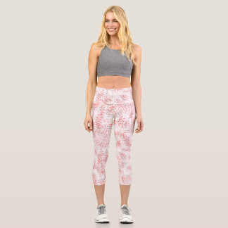 Leggings Capri rouge, Camouflage, Capris haut taille,