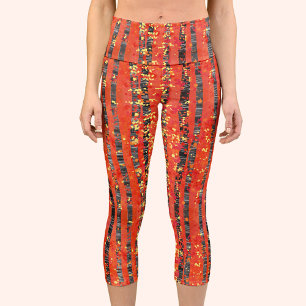 Leggings Capri Rouge de la forêt de bouleaux