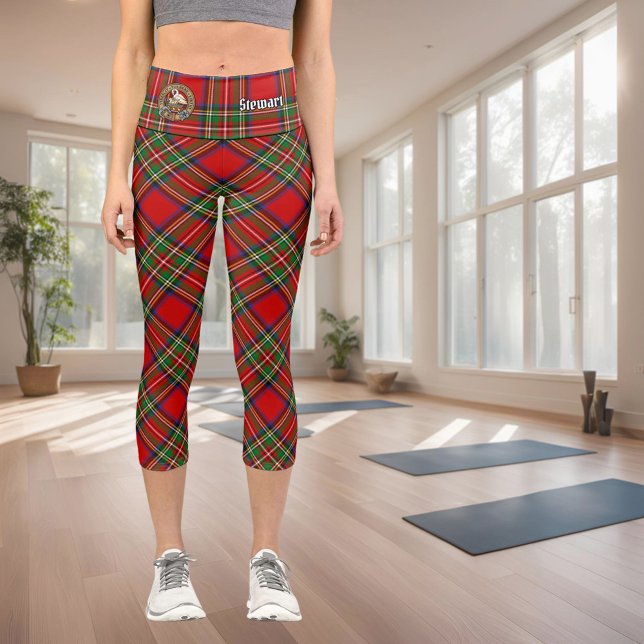Leggings Capri Royal Stewart Tartan (Créateur téléchargé)