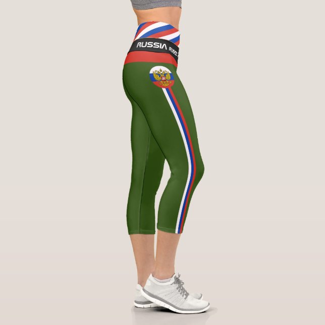 Leggings Capri Russie & Russie Drapeau mode, Fitness, Armée Sport (Droite)