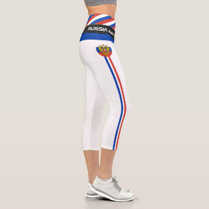 Leggings Capri Russie & Russie Drapeau mode, Fitness, Sports