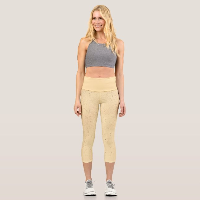 Leggings Capri Sable de bananier jaune (Recto)