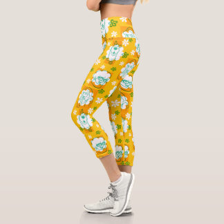 Leggings Capri Scooby-Doo | Modèle floral de caractère