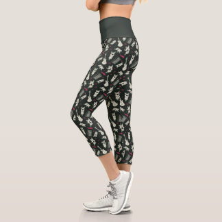 Leggings Capri Scooby Doo Punk Guitare et Motif Amp