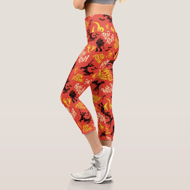 Leggings Capri Scooby-Doo | Ruh Roh Run Scoob ! Motif (Gauche)