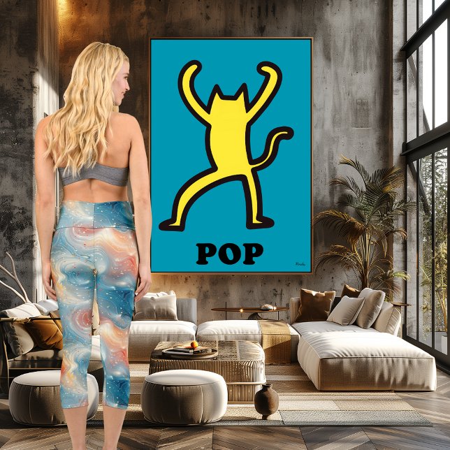 Leggings Capri Sérénité Cosmique, Abstrait Céleste aux Tons Paste (Créateur téléchargé)