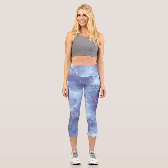 Leggings Capri Série Conception de Galaxie Peinte 10  (Recto)