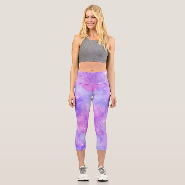 Leggings Capri Série Conception de Galaxie Peinte 15  (Recto)