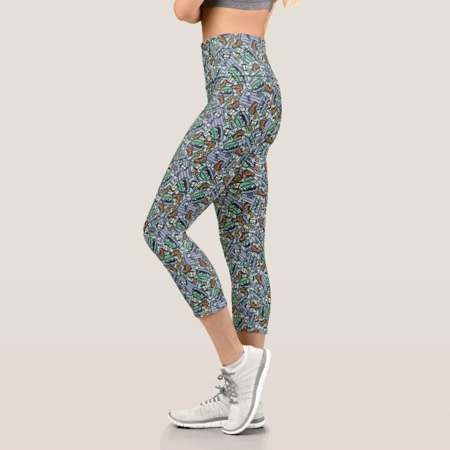 Leggings Capri Sésame Sésame | Oscar le Motif de groupe (Gauche)