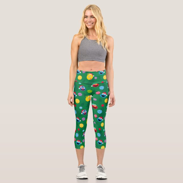 Leggings Capri Sesame Street Christmas Tree Motif (Recto)