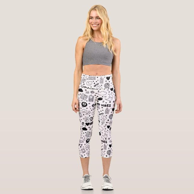 Leggings Capri Seulement de bonnes vibrations (Recto)