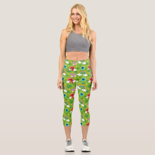 Leggings Capri Shamrock de rue Sesame et Motif arc-en-ciel