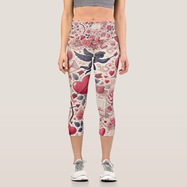 Leggings Capri Signé d'une rose (Recto)