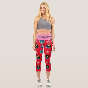 Leggings Capri Signer les patchs Capris haut taille