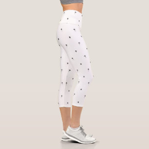 Leggings Capri Silhouettes noires de cocotiers et d'aliens