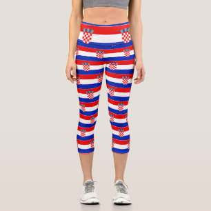 Leggings Capri Simple moderne Croatie National Drapeau Vêtements