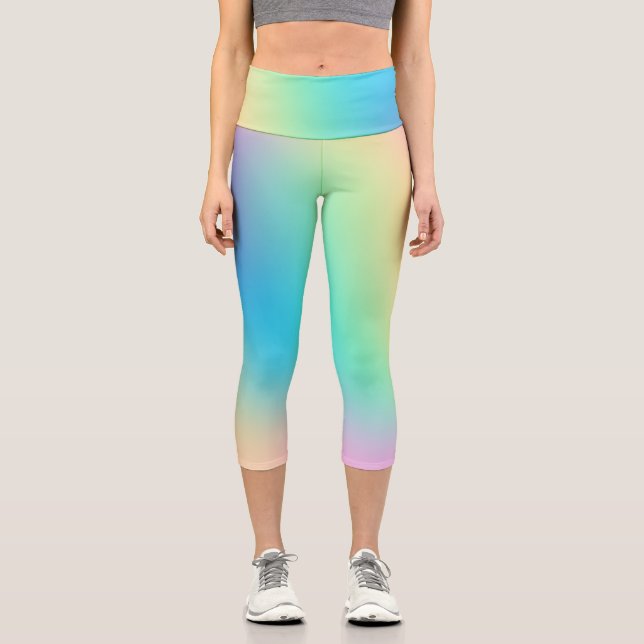 Leggings Capri Soft Pastel Ombre Design (Recto)