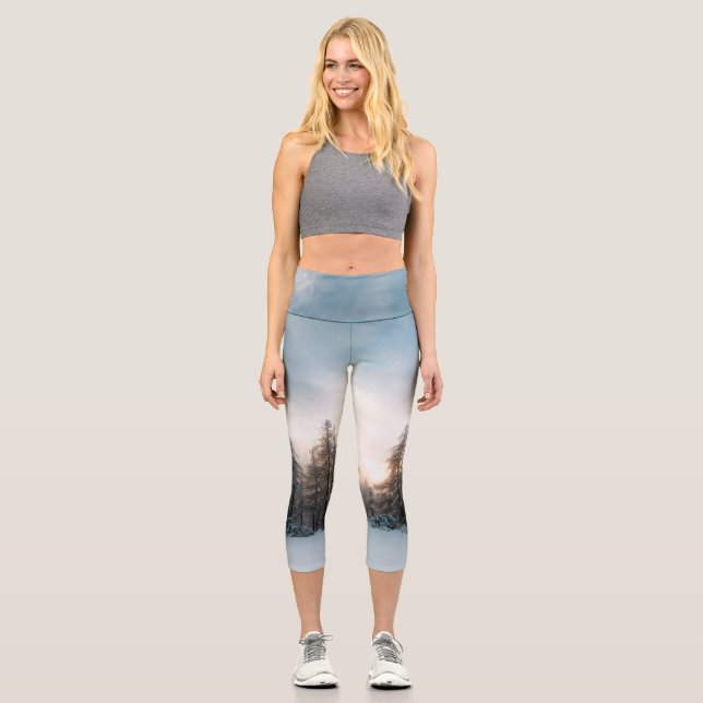 Leggings Capri Soleil derrière des épicéas (Recto)