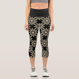 Leggings Capri Soleil Doré Rétro