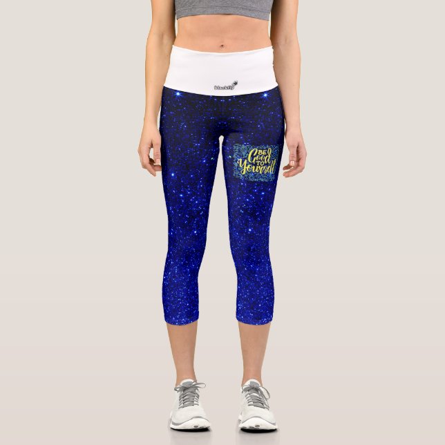 Leggings Capri Soyez bon pour vous-même motivation (Recto)