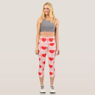Leggings Capri Soyez mon coeur rouge Valentine note coeur Carnet 