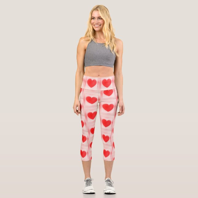 Leggings Capri Soyez mon coeur rouge Valentine note coeur Carnet  (Recto)