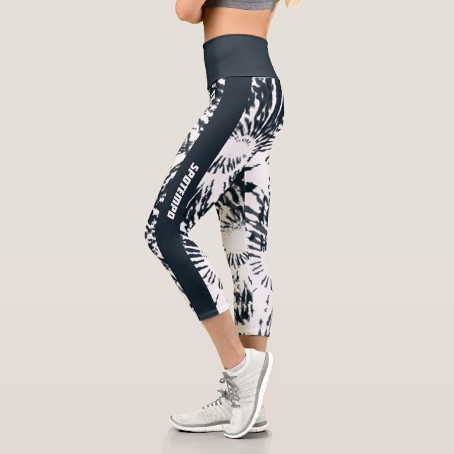 Leggings Capri [spotempo]motif à Cravate noire (Gauche)