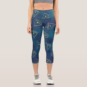 Leggings Capri Starry Sky Géométrie spatialeConstellations de chi
