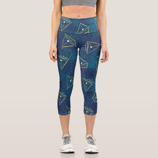 Leggings Capri Starry Sky Géométrie spatialeConstellations de chi