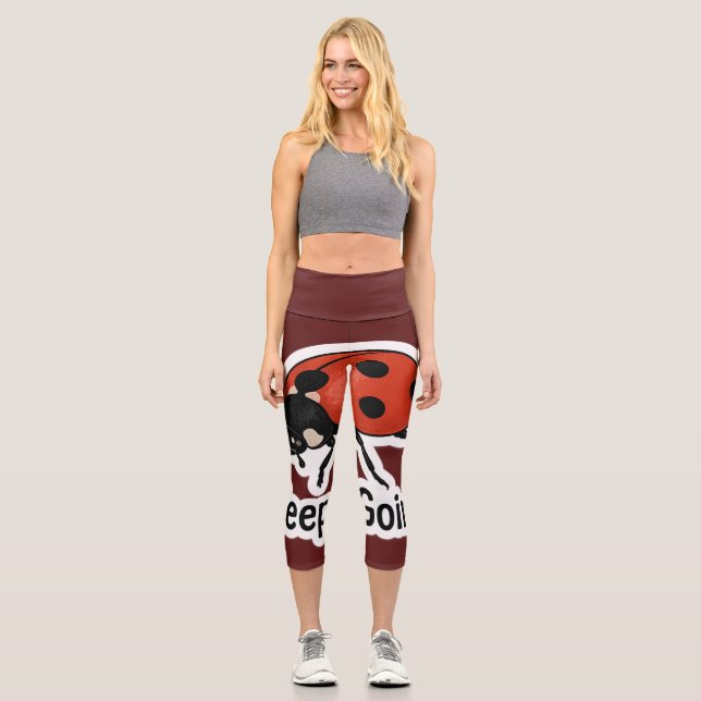 Leggings Capri Sticker de motivation de Ladybug (Recto)