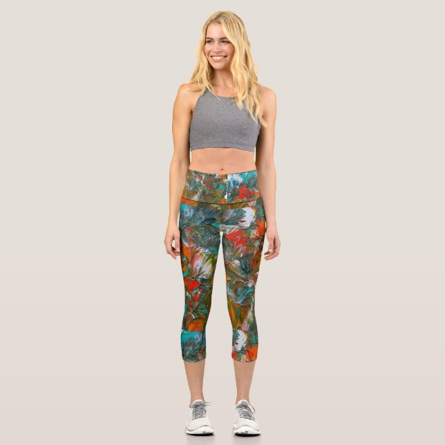 Leggings Capri Studio de ballons des Miami Dolphins Art (Recto)