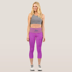 Leggings Capri Studio to Street Motif Minimaliste Violets Perso